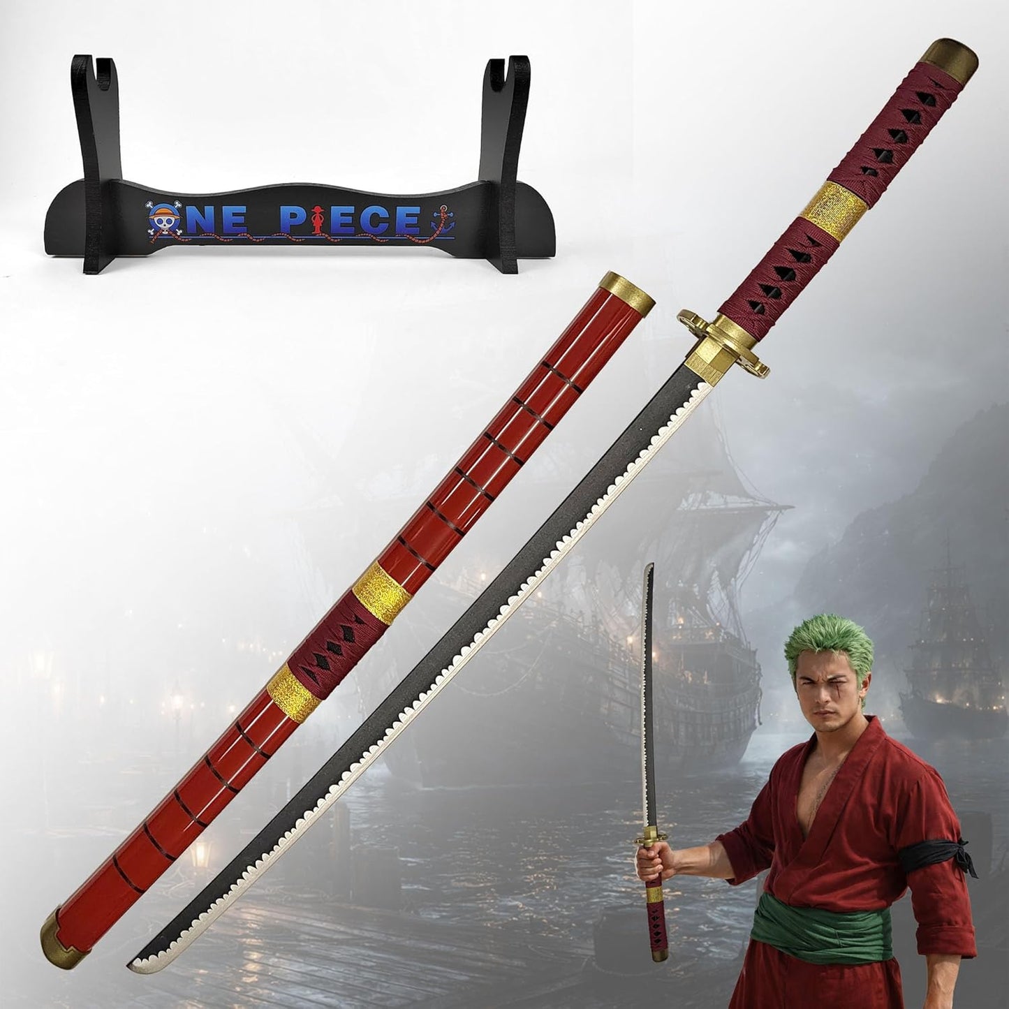 Authentisches Zoro Samuraischwert aus Bambus