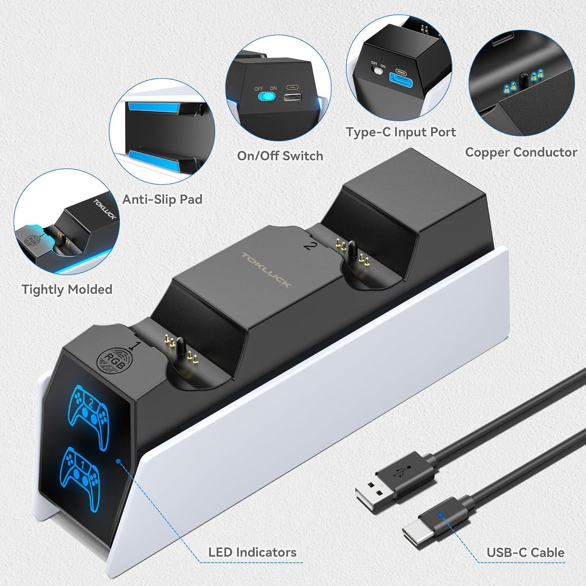 Premium RGB Fast Charging Station for DualSense