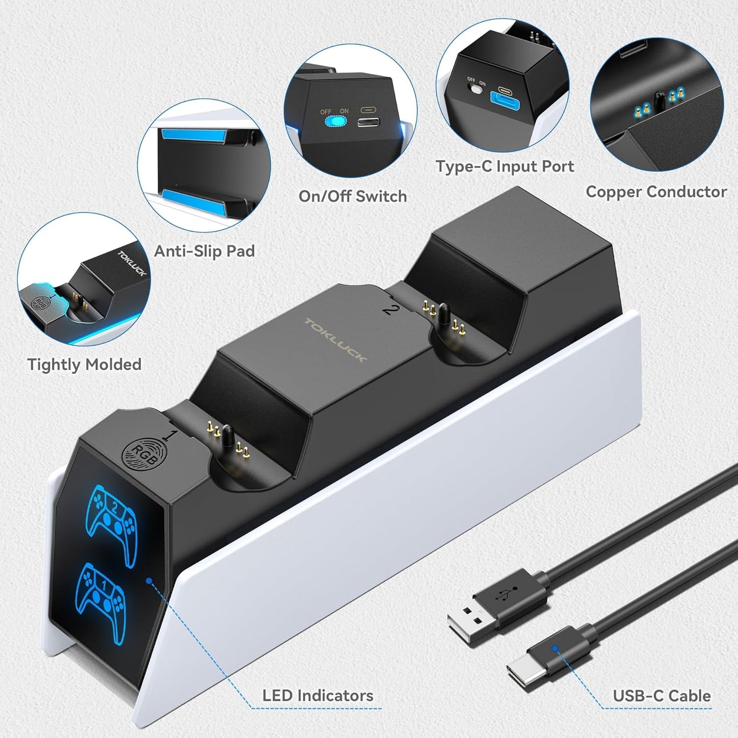 Premium RGB Fast Charging Station for DualSense