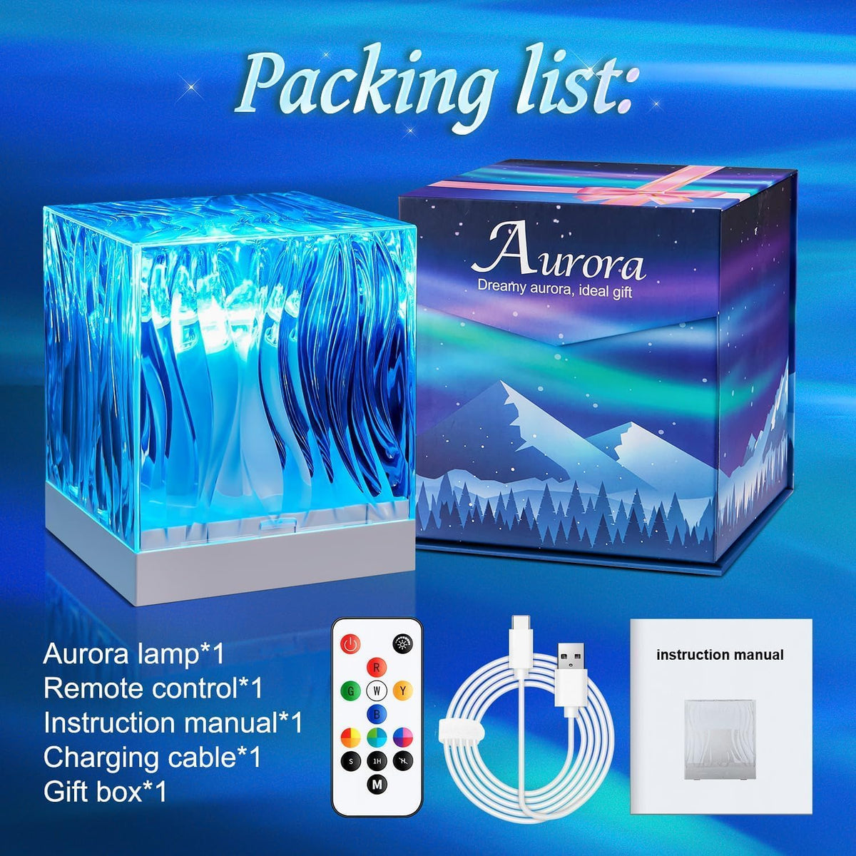 Magical Crystal Aurora Starry Sky Projector