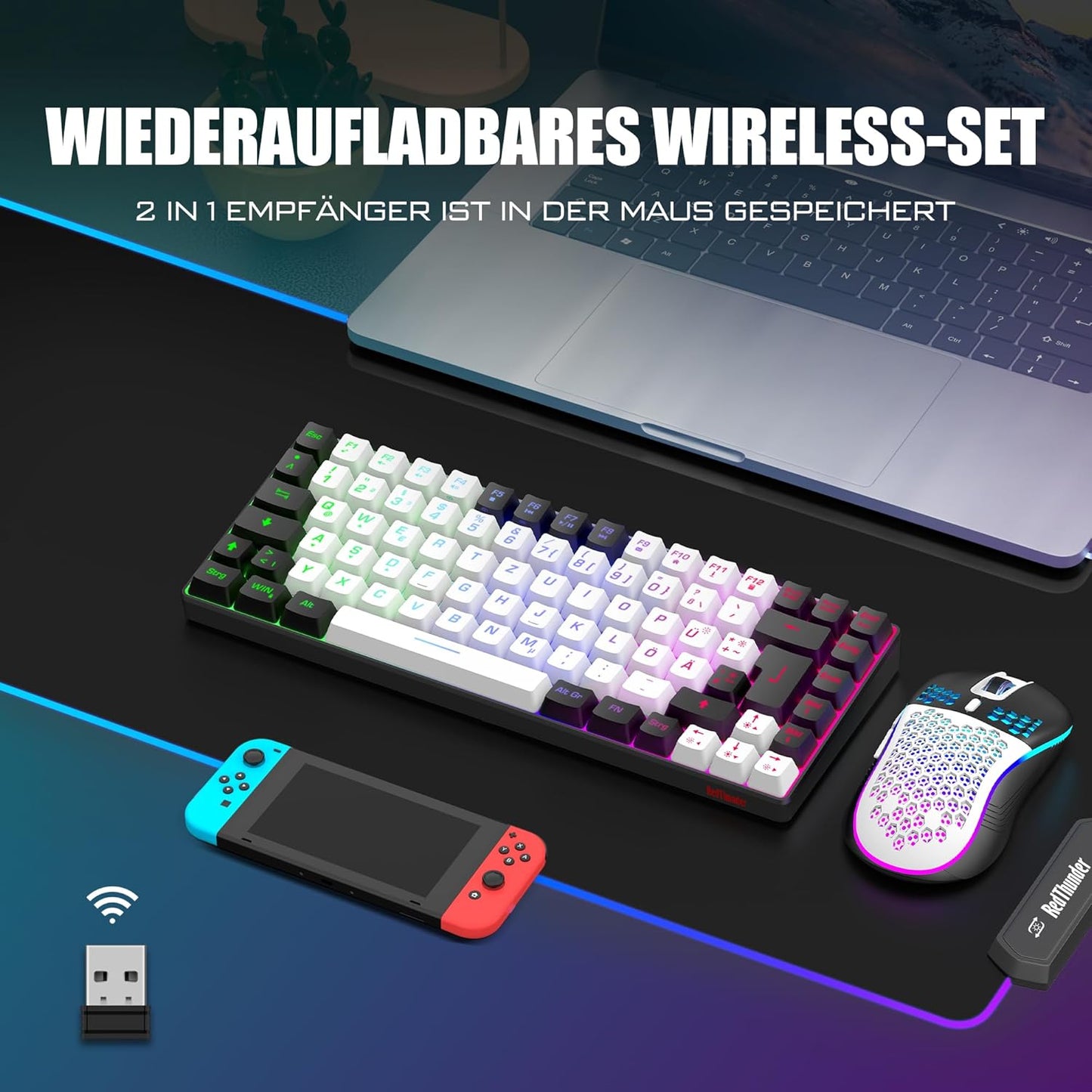 Professionelles kabelloses 75% Gaming-Set
