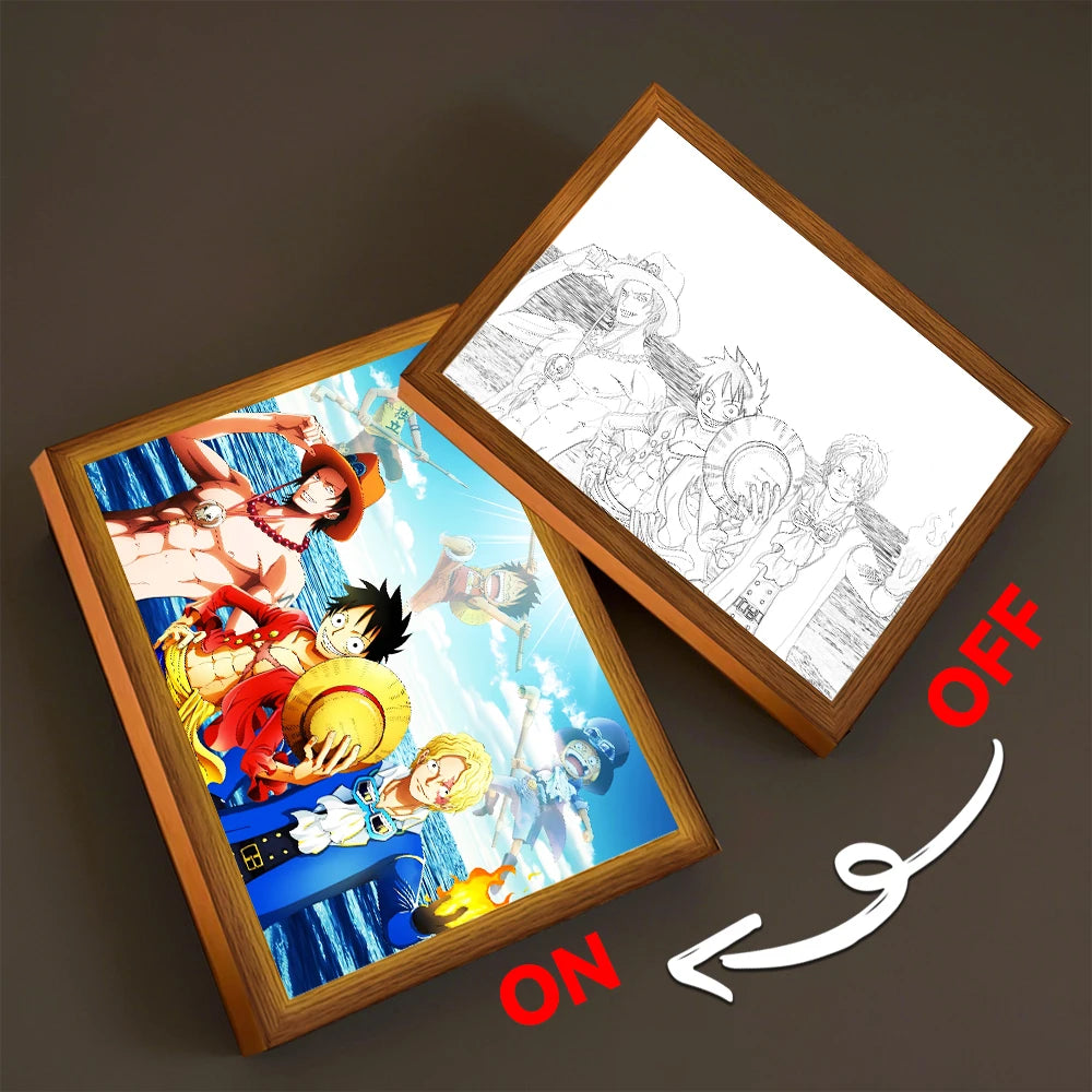 One Piece Premium 3D Lichtkunst Rahmen