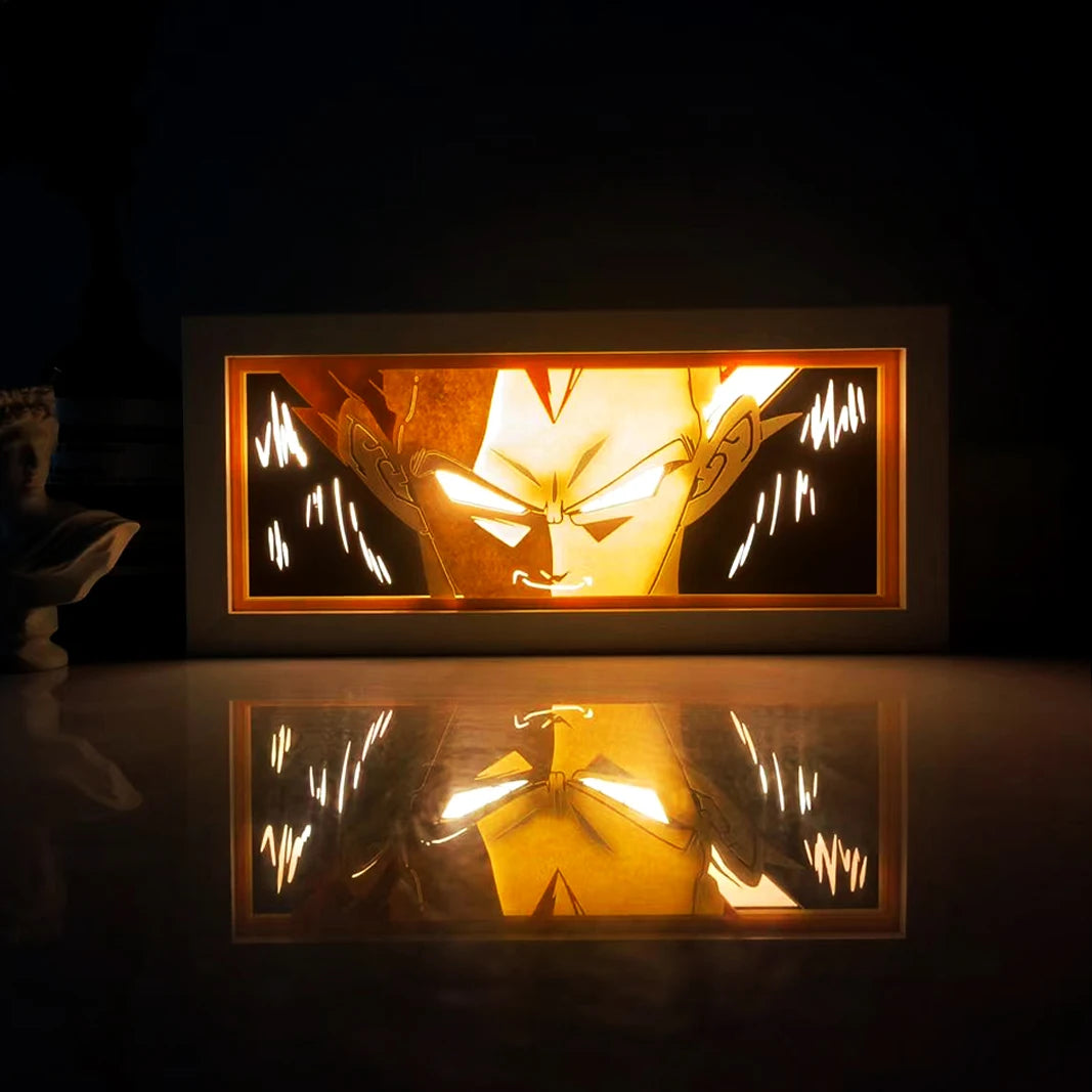 Anime Papier-Schnitt Nachtlicht – Farbwechsel LED Lichtbox Atmosphäre Zimmerlampe