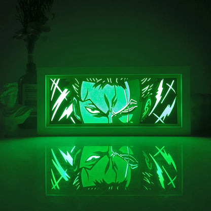 Anime Papier-Schnitt Nachtlicht – Farbwechsel LED Lichtbox Atmosphäre Zimmerlampe