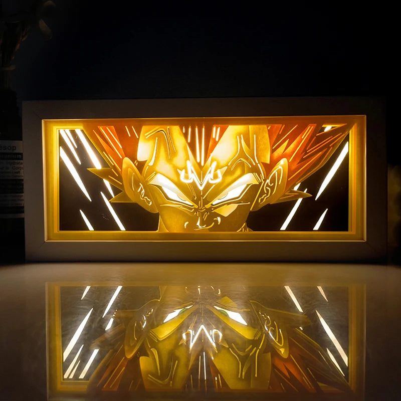 Anime Papier-Schnitt Nachtlicht – Farbwechsel LED Lichtbox Atmosphäre Zimmerlampe