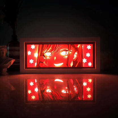 Anime Papier-Schnitt Nachtlicht – Farbwechsel LED Lichtbox Atmosphäre Zimmerlampe