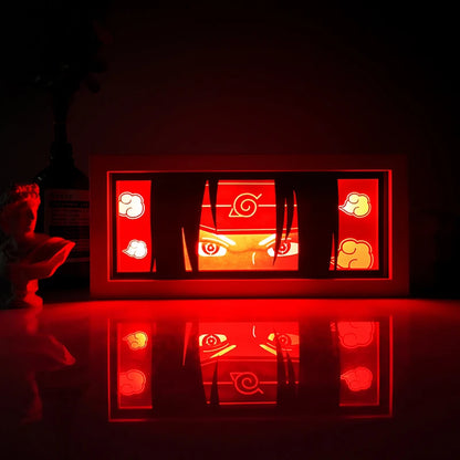 Anime Papier-Schnitt Nachtlicht – Farbwechsel LED Lichtbox Atmosphäre Zimmerlampe