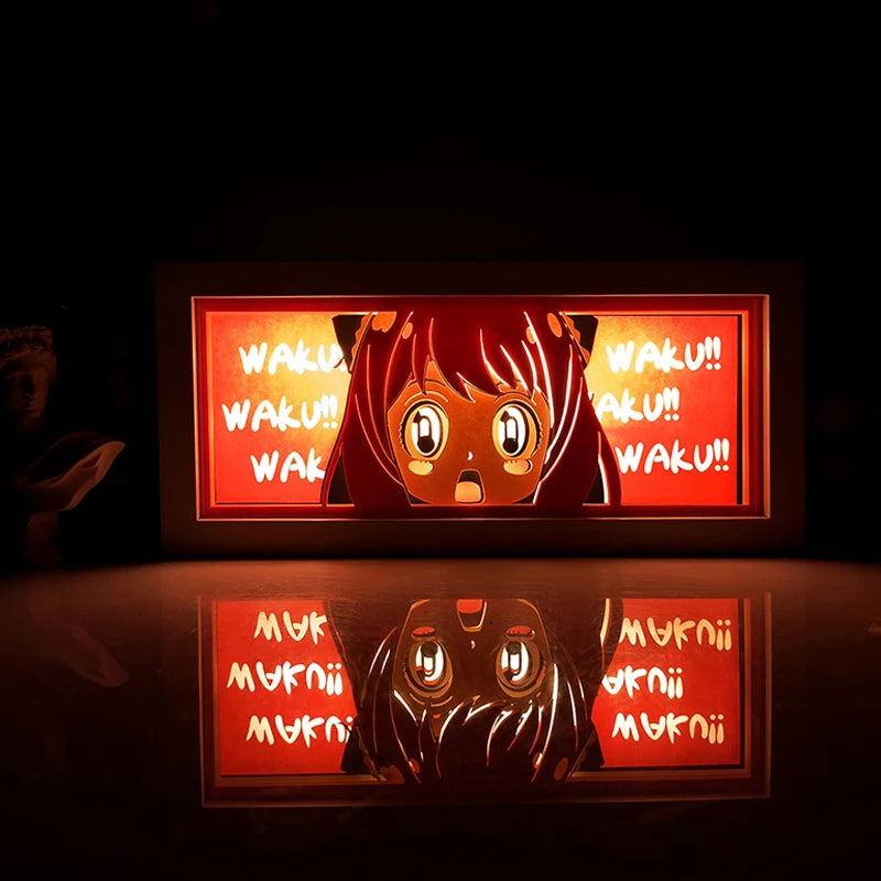 Anime Papier-Schnitt Nachtlicht – Farbwechsel LED Lichtbox Atmosphäre Zimmerlampe