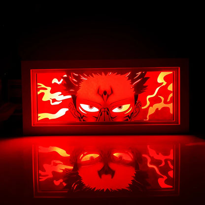 Anime Papier-Schnitt Nachtlicht – Farbwechsel LED Lichtbox Atmosphäre Zimmerlampe