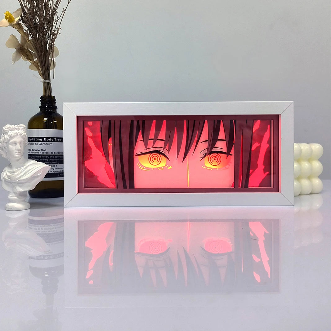 Anime Papier-Schnitt Nachtlicht – Farbwechsel LED Lichtbox Atmosphäre Zimmerlampe