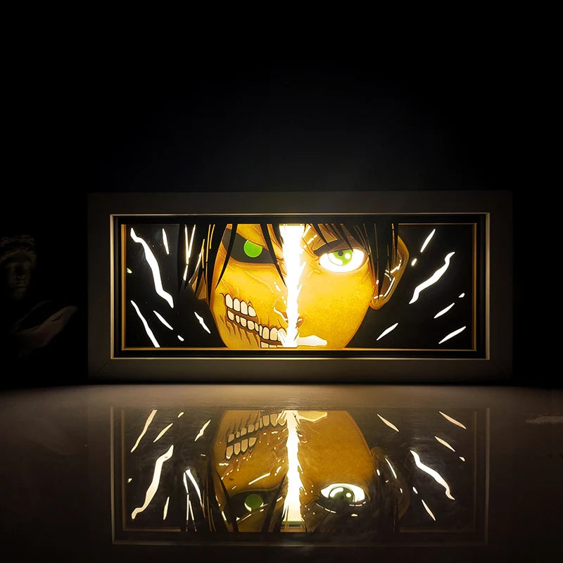 Anime Papier-Schnitt Nachtlicht – Farbwechsel LED Lichtbox Atmosphäre Zimmerlampe