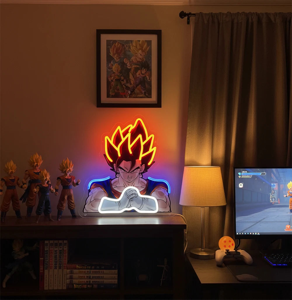 Premium Luffy Neon LED Wandkunst