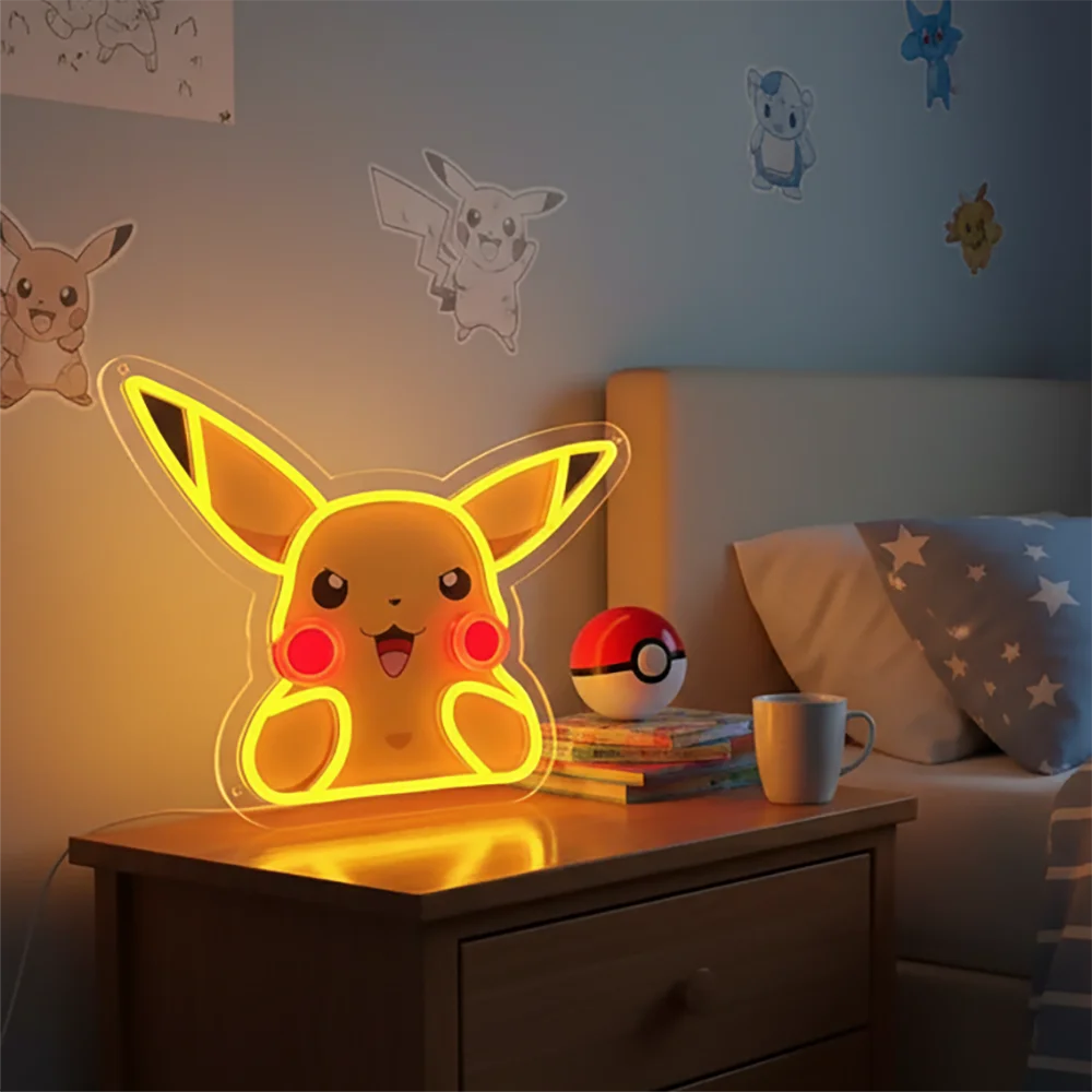 Premium Luffy Neon LED Wandkunst