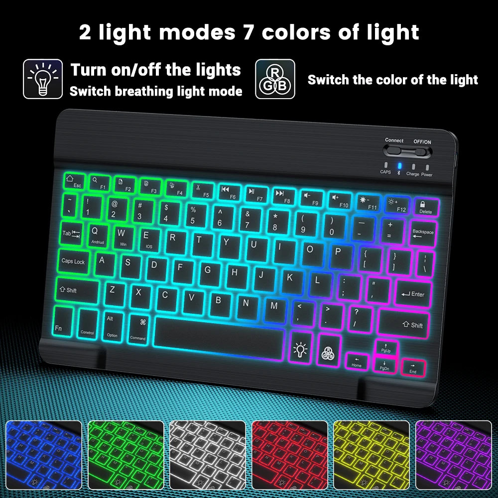 Backlit Bluetooth Keyboard Mouse Set