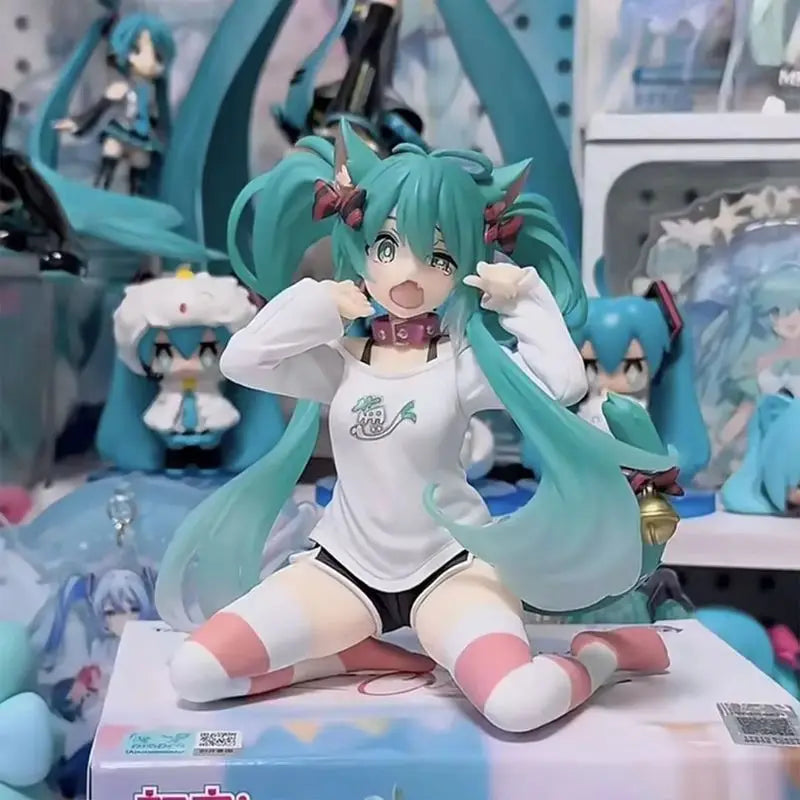 Hatsune Miku Anime Figur Katzenohren Pyjama