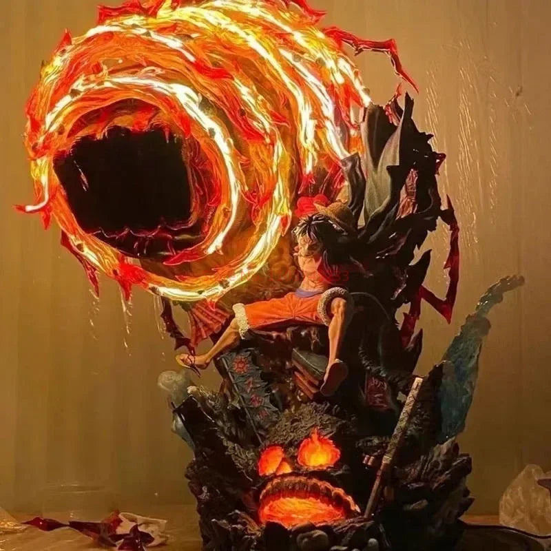 Red Roc Luffy LED Statue