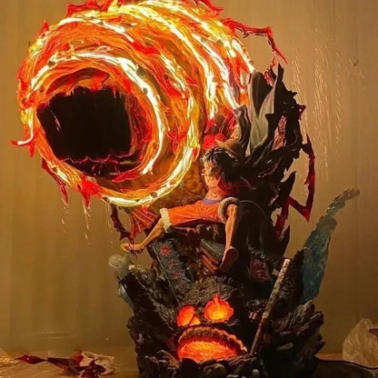 Red Roc Luffy LED Statue