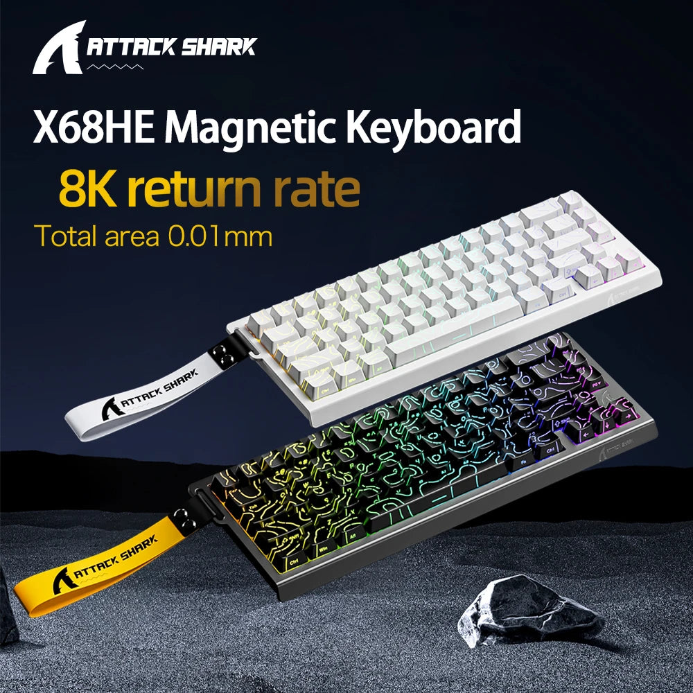 ATTACK SHARK X68HE Magnetisches Gaming Keyboard | 8000Hz, SOCD, Rapid Trigger