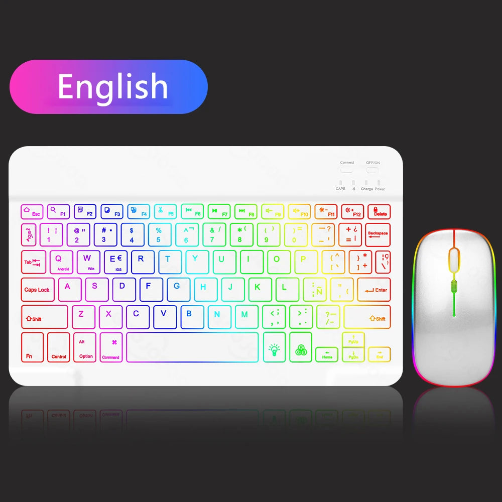 Beleuchtetes Bluetooth Tastatur-Maus-Set