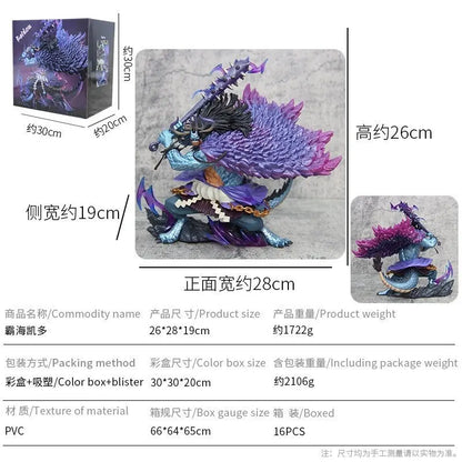 30cm One Piece Kaido Four Emperor Beasts Pirates Anime Figure Model Statue Boys Collection Desktop Decoration Ornament Toys Gif
