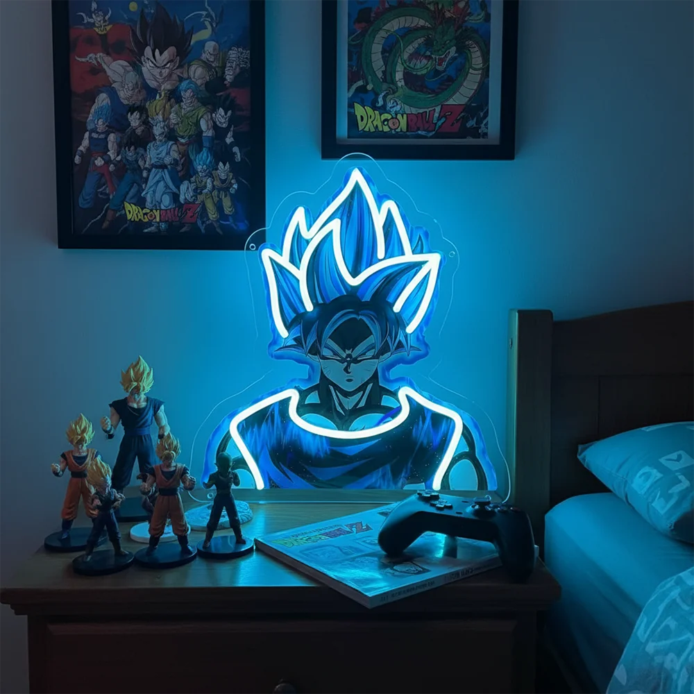 Premium Luffy Neon LED Wandkunst