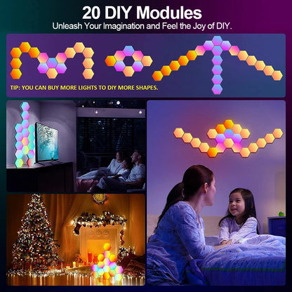 Interaktives Smart Hexagon Lichtsystem