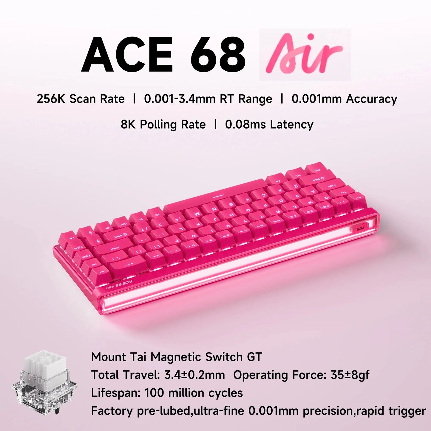 Ace68 Air Hall Effect Gaming Tastatur