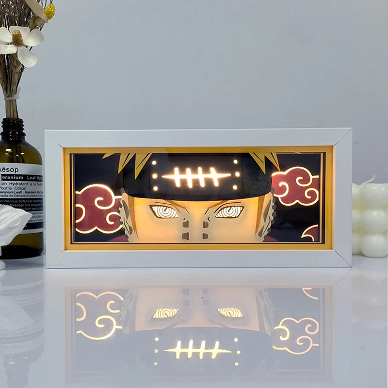 Anime Papier-Schnitt Nachtlicht – Farbwechsel LED Lichtbox Atmosphäre Zimmerlampe