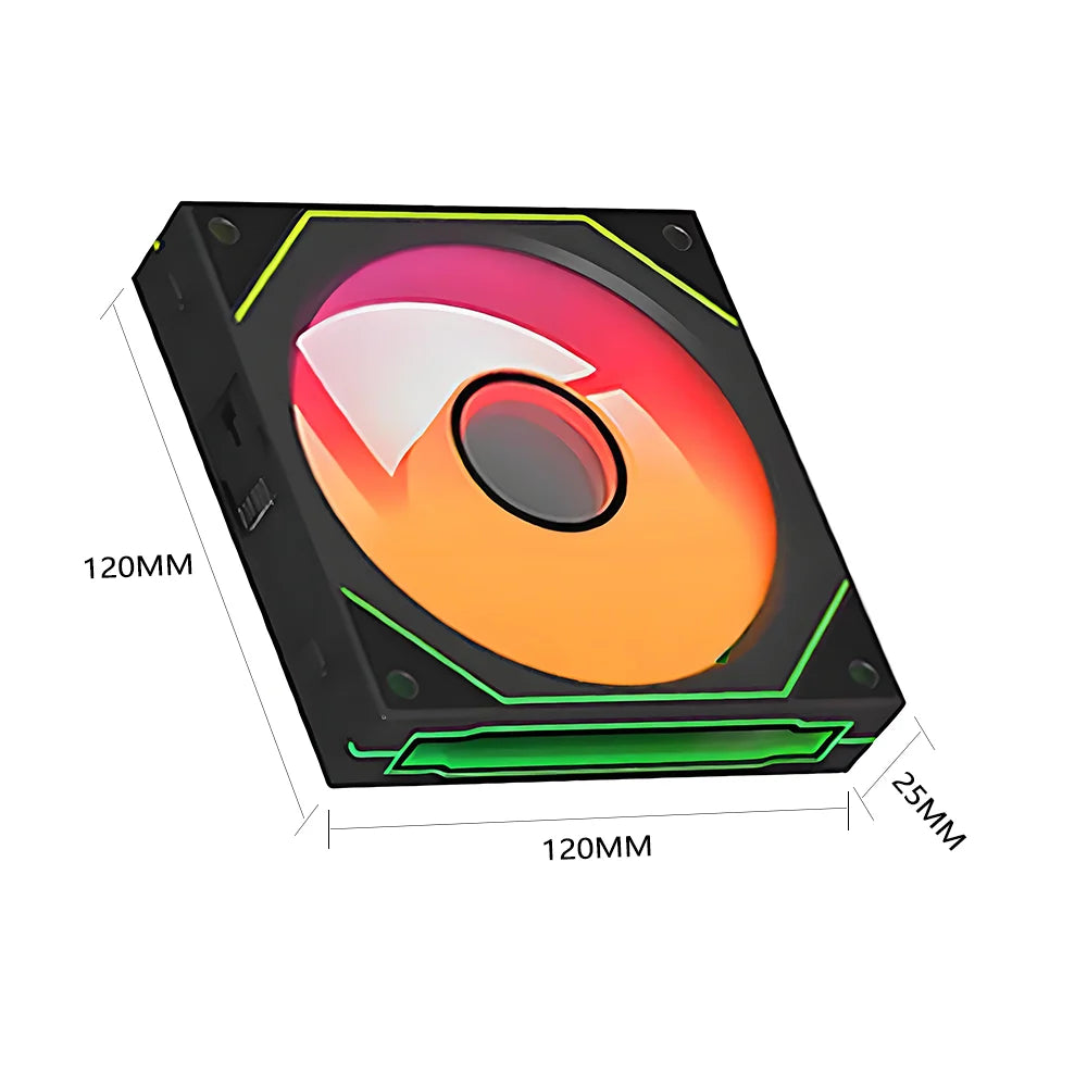 PC Gehäuselüfter 120mm ARGB Mirror | 4-Pin PWM, 58,36 CFM, Wasserkühlung