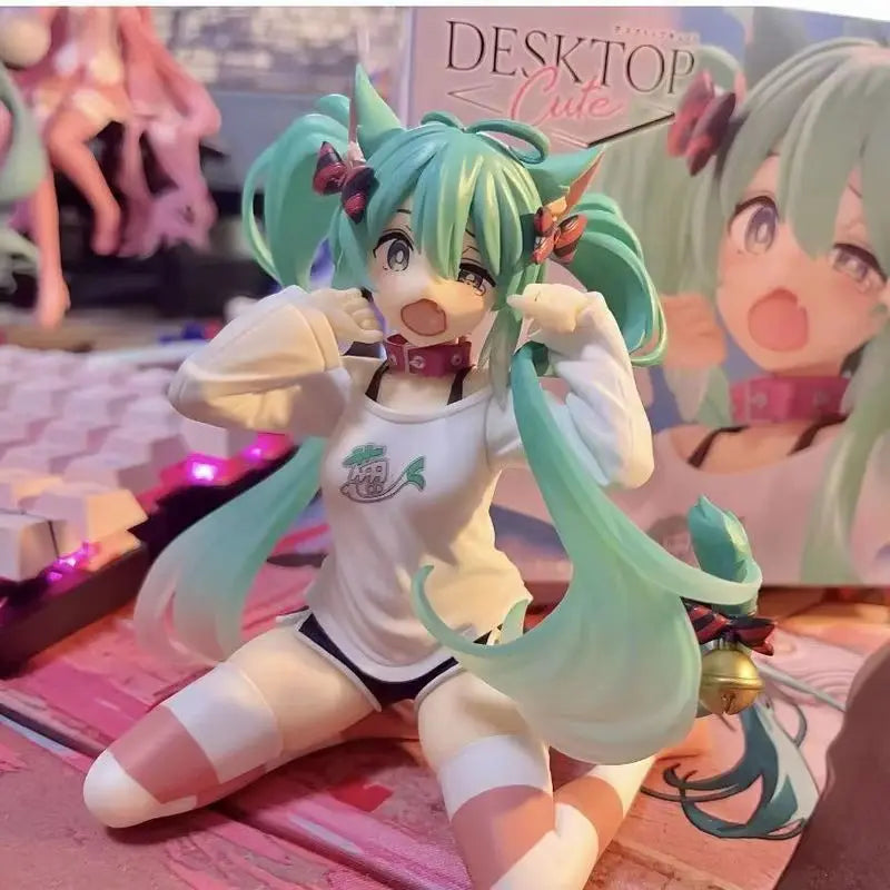 Hatsune Miku Anime Figur Katzenohren Pyjama