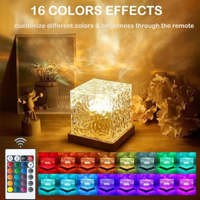 Crystal Projector for Soothing Water Waves