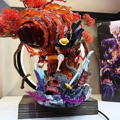 Red Roc Luffy LED Statue