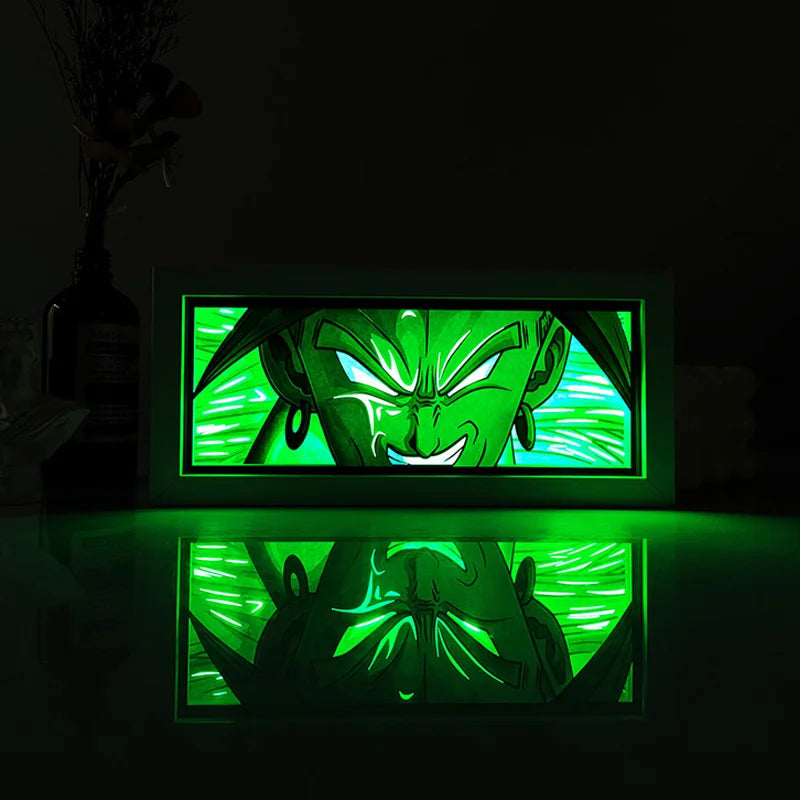 Anime Papier-Schnitt Nachtlicht – Farbwechsel LED Lichtbox Atmosphäre Zimmerlampe