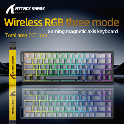 ATTACK SHARK X68HE Magnetisches Gaming Keyboard | 8000Hz, SOCD, Rapid Trigger
