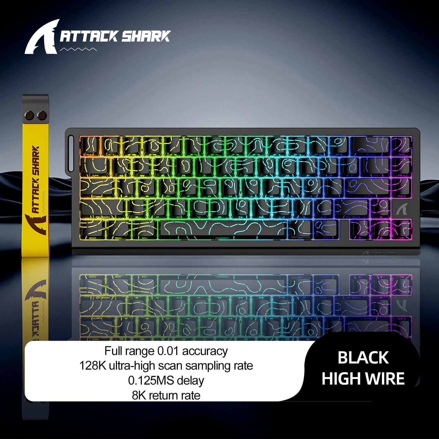 ATTACK SHARK X68HE Magnetisches Gaming Keyboard | 8000Hz, SOCD, Rapid Trigger