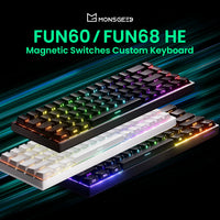 Akko MonsGeek FUN68 FUN60 PRO&MAX HE Magnetic Keyboard 60% 65% Gaming Keyboards Rapid Trigger 8K Custom Keyboard Gamer Esports