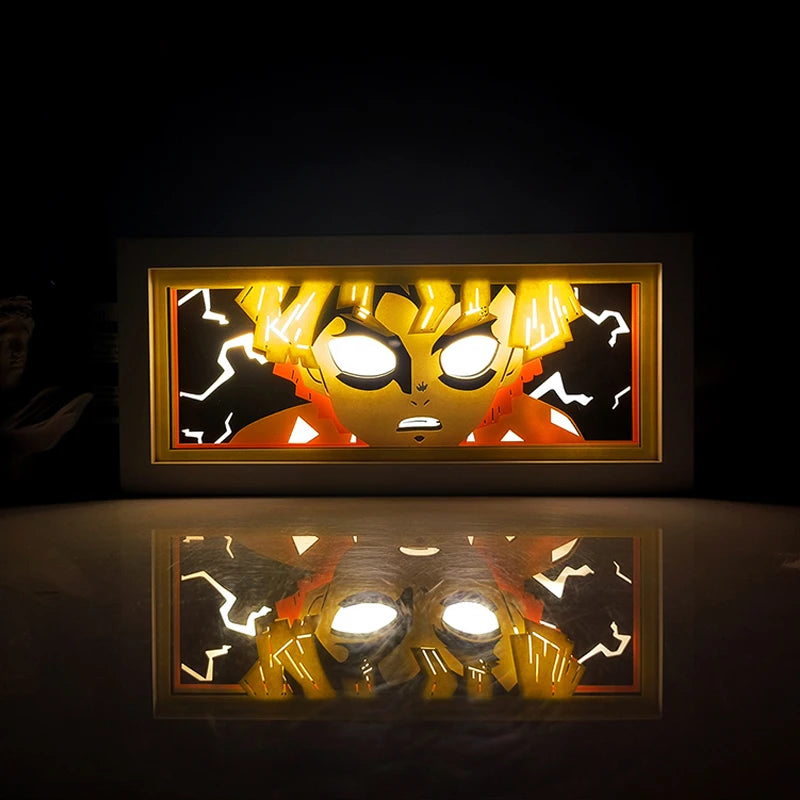 Anime Papier-Schnitt Nachtlicht – Farbwechsel LED Lichtbox Atmosphäre Zimmerlampe
