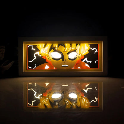 Anime Papier-Schnitt Nachtlicht – Farbwechsel LED Lichtbox Atmosphäre Zimmerlampe