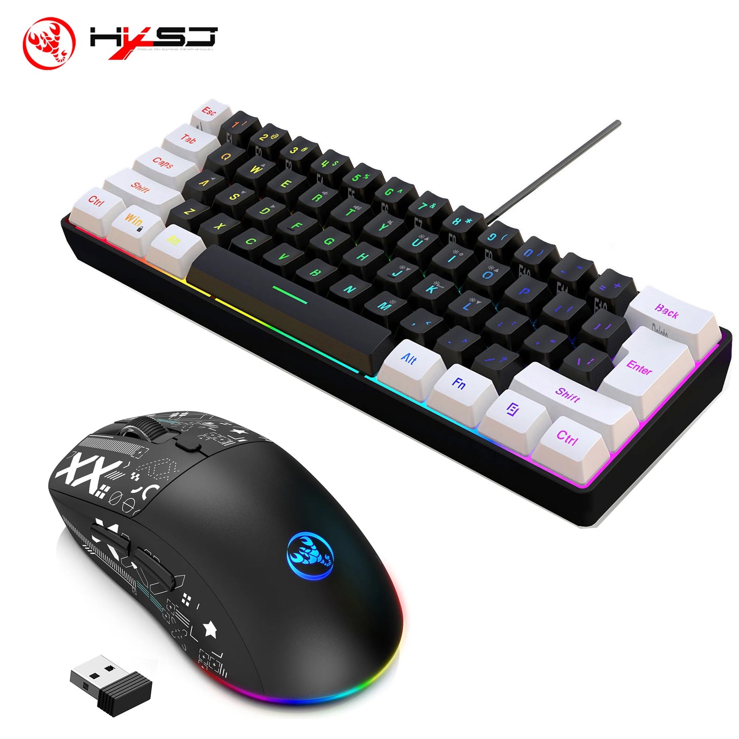 Kompaktes 60% RGB Gaming-Set