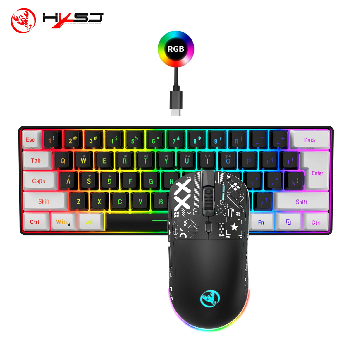 Kompaktes 60% RGB Gaming-Set