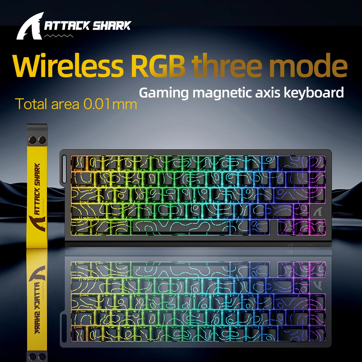 ATTACK SHARK X68HE Magnetisches Gaming Keyboard | 8000Hz, SOCD, Rapid Trigger