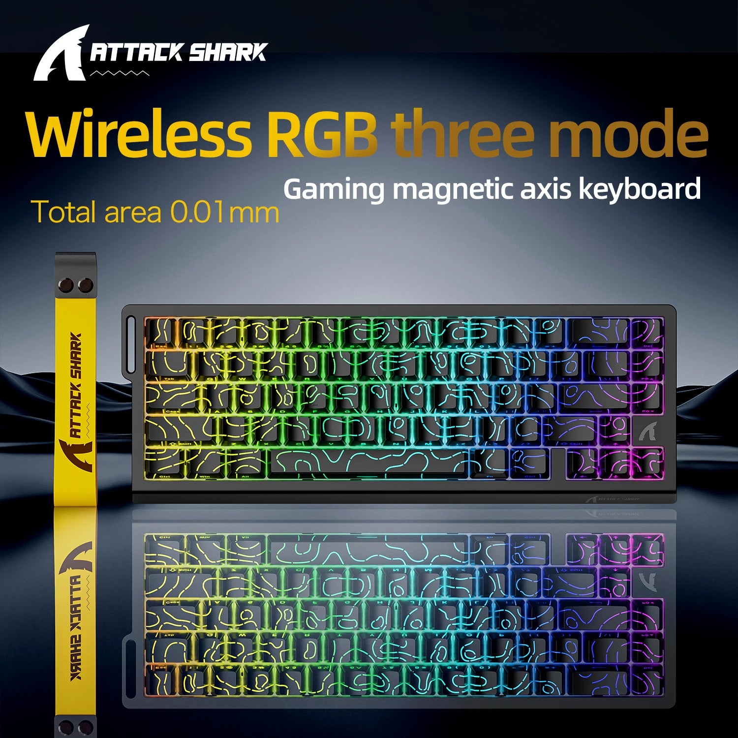 ATTACK SHARK X68HE Magnetisches Gaming Keyboard | 8000Hz, SOCD, Rapid Trigger