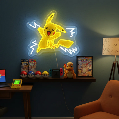 Premium Luffy Neon LED Wandkunst