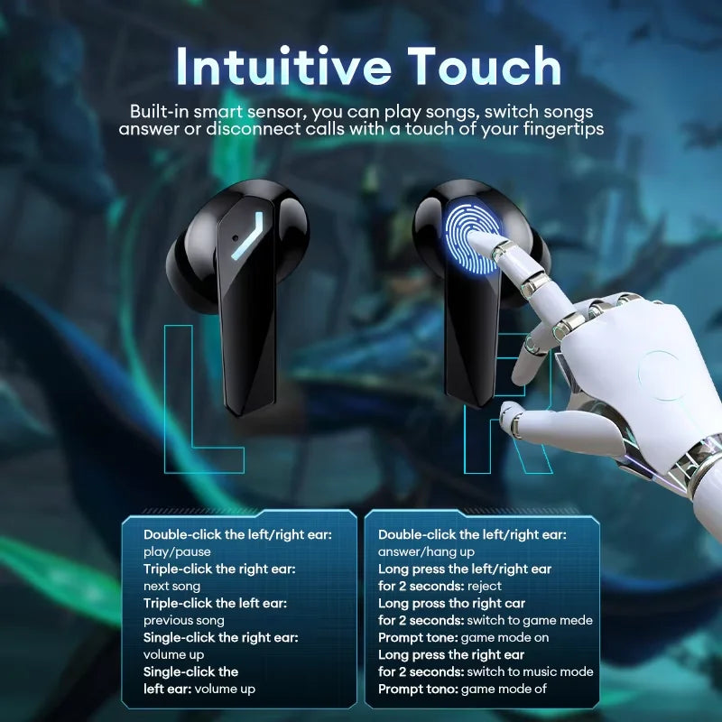 Lenovo XT53 Bluetooth 5.4 Gaming Earphones | LED Anzeige, Wasserdicht, Kabellos