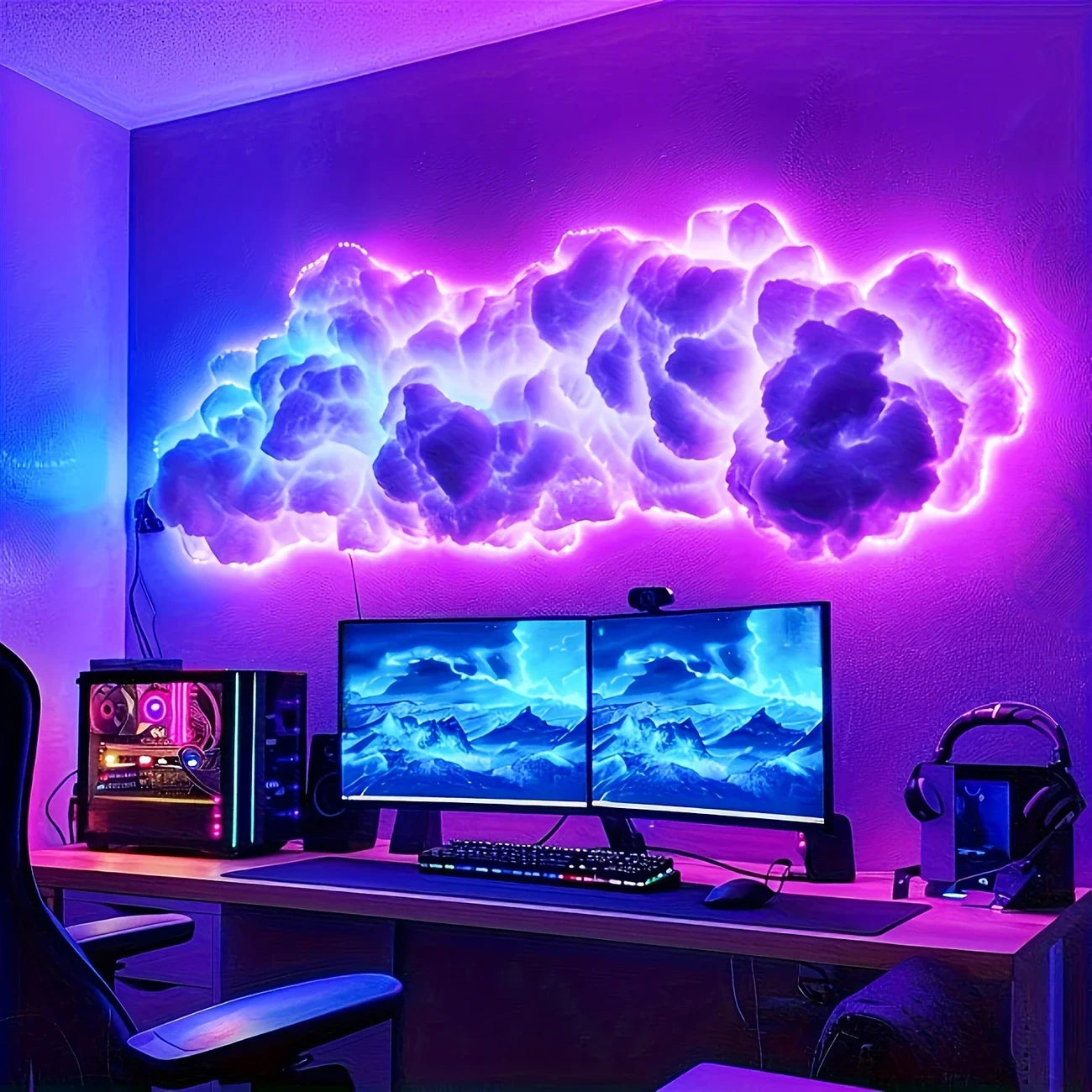 Cloud Led Lamp Diy Room Decoration Light 3D Color Atmosphere Night Color Changing Lamp For Gaming Room Party Club