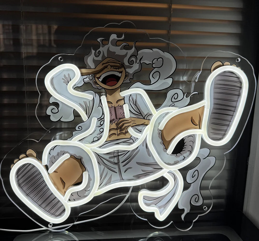Luffy Silhouette Premium Neon Wandkunst