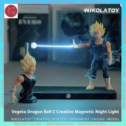Dragon Ball Z Goku Magnetic Led Lamp Kamehameha Wave Light Anime Night Light Mood Light Desk Decor For Japanese Anime Fans Gifts