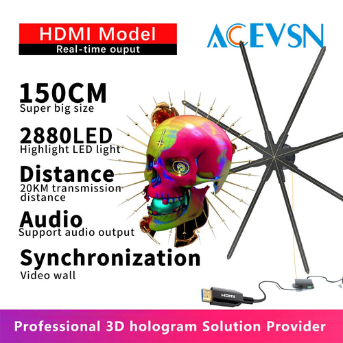 150cm Profi HDMI Hologramm System