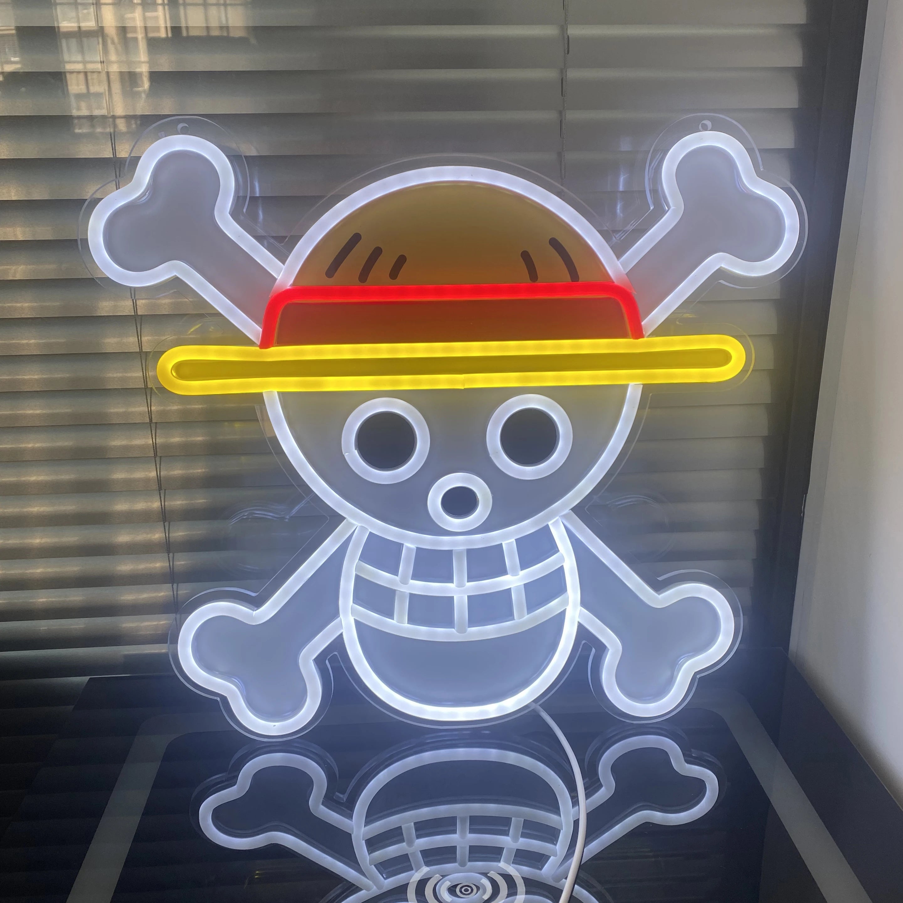 Premium Luffy Neon LED Wall Art