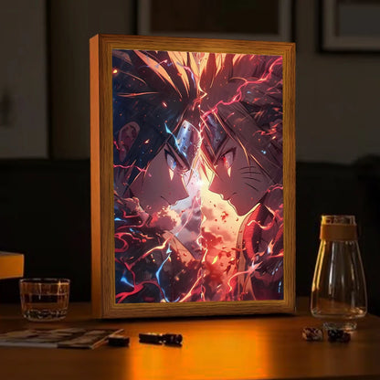 Anime "Naruto" Uchiha Sasuke home decoration painting Led night light bedroom decoration Christmas gift moon light